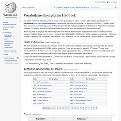 Vocabulaire du capitaine Haddock