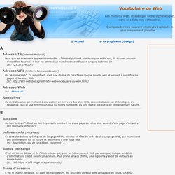Vocabulaire du Web - Création de site Web - Bretagne