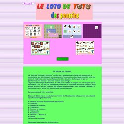 Le loto de Toto des poussins : jeu de vocabulaire et d'observation en images