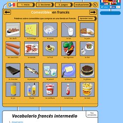 Vocabulario para intermedios: Comestibles en francés intermedio: audio, textos e imágenes gratuitos en francés