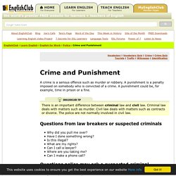Vocabulary - Crime and Punishment