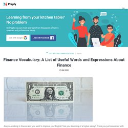 Finance Vocabulary: Word List, Phrases & Financial Expressions