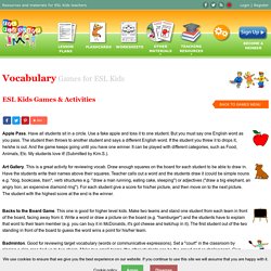 Vocabulary Games & Activities for ESL Kids