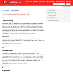 A Citizen's Vocabulary