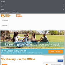 Vocabulary - In the Office