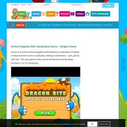 School Supplies ESL Vocabulary Game - Interactive Stationery Game