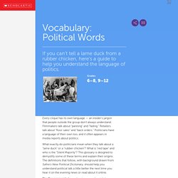 Vocabulary: Political Words