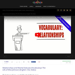 Vocabulary: Relationships & Marital Statuses (Comical Fun ESL Video)