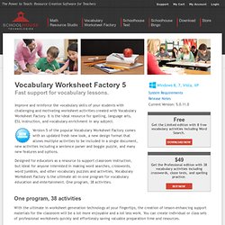 Vocabulary Worksheet Maker for Teachers