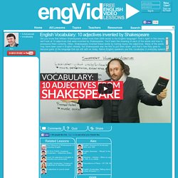 English Vocabulary: 10 adjectives invented by Shakespeare