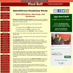Vocabulary Words From A to Z