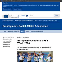 European Vocational Skills Week 2020 - Employment, Social Affairs & Inclusion