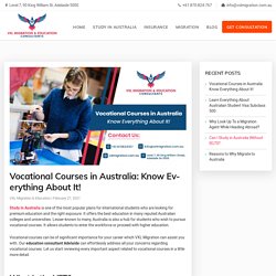Vocational Courses in Australia: Know Everything About It!