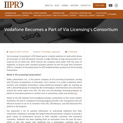 Vodafone Becomes a Part of Via Licensing's Consortium
