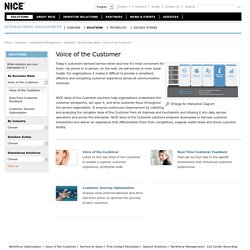 Voice of the Customer