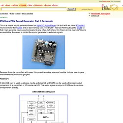 255-Voice PCM Sound Generator. Part 1. Schematic Audio Games Microcontrollers