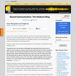 Voice Recognition and Telephony