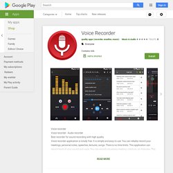 Voice Recorder - Apps on Google Play