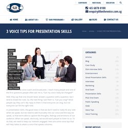 presentation skills voice