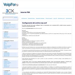 VoIP Foro - Asterisk - Configuración de sip.conf - SIP