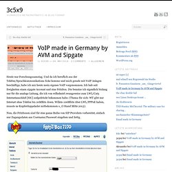 VoIP made in germany by AVM and Sipgate