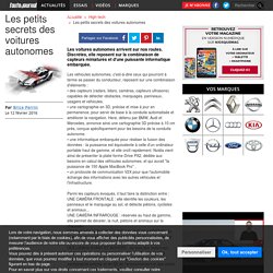 UNE VOITURE AUTONOME, COMMENT CA MARCHE ?