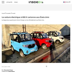La voiture électrique à 800 € cartonne aux États-Unis