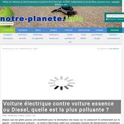 Voiture électrique contre voiture essence ou Diesel, quelle est la plus polluante ?