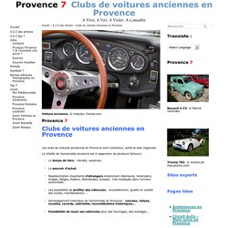 Clubs de voitures anciennes en Provence