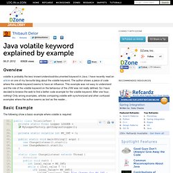 Java volatile keyword explained by example