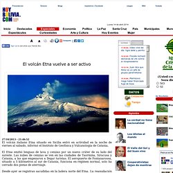 El volcán Etna vuelve a ser activo