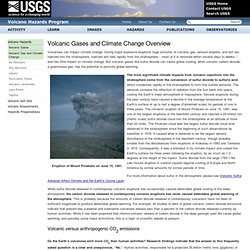 Volcanic Gases and Climate Change Overview