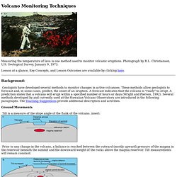 Volcano Monitoring Techniques