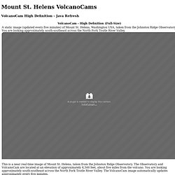 Mount St. Helens VolcanoCams - Mount St. Helens National Volcanic Monument