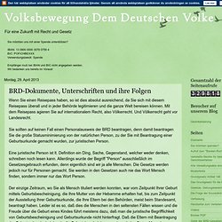 BRD-Dokumente, Unterschriften und ihre Folgen