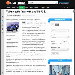 Volkswagen finally on a roll in U.S.
