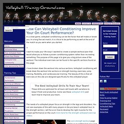 Volleyball Conditioning and Exercises