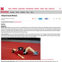 Volleyball Sample Workouts