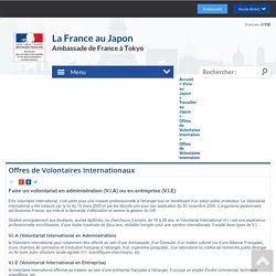 Offres de Volontaires Internationaux