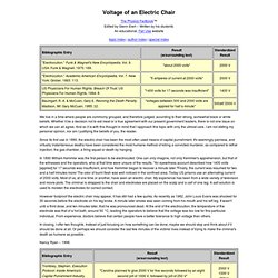 Voltage of an Electric Chair