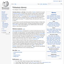 Voluntary slavery