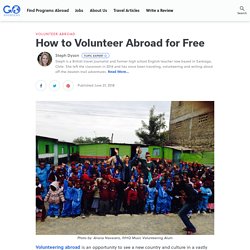 How to Volunteer Abroad for Free
