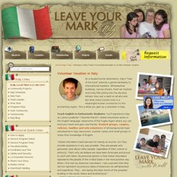 Global Volunteers: Italy
