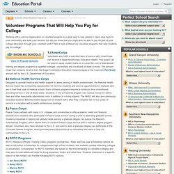 Volunteer Programs That Will Help You Pay for College