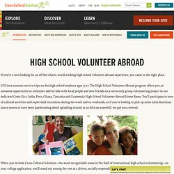 Teen Volunteer Abroad Program, International Summer Volunteering