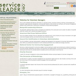 Websites for Volunteer Managers