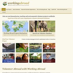 Volunteer & Working Abroad - Spécial animaux !
