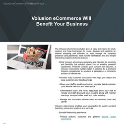 Volusion eCommerce Will Benefit Your Business