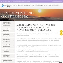 Fear Of Vomiting (Emetophobia) in North Shore, Sydney