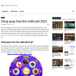 Vòng quay free fire miễn phí 2021 0 đồng nhận quà VIP